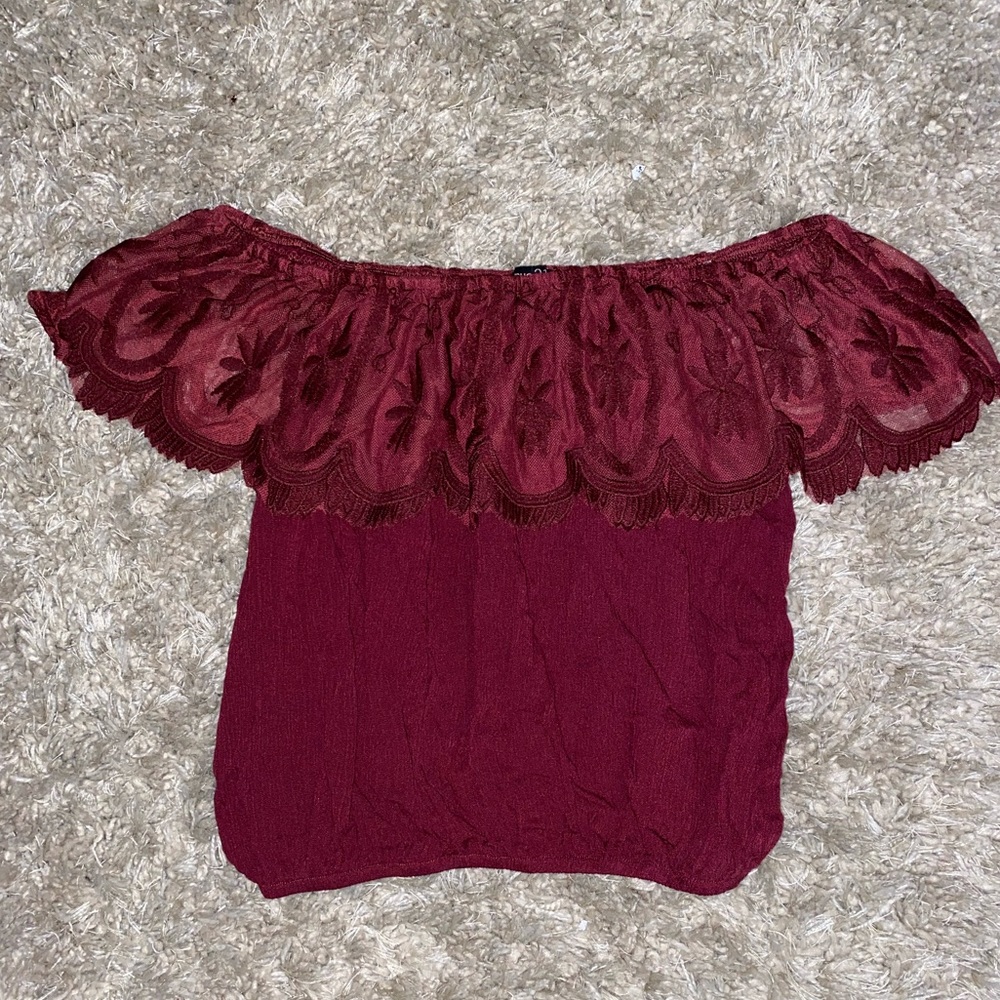 Off the shoulder crop top